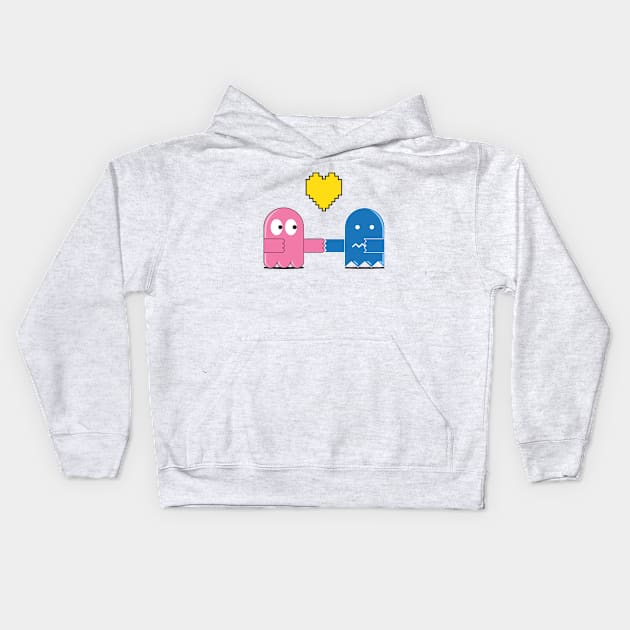 Ghost in the Pacman's shell Kids Hoodie by Aefe